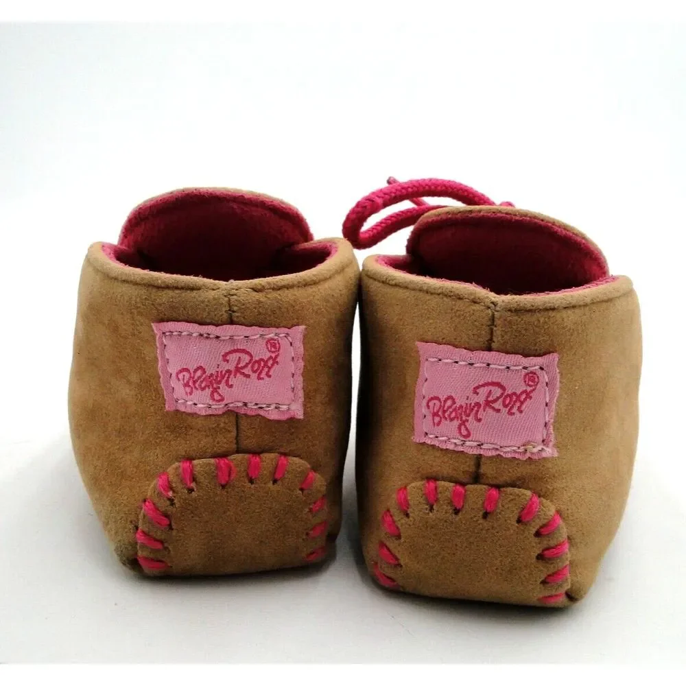 Blazin Roxx Toddler Baby Bucker Kendra Pink Moccasin Shoes Size‎ 4 Western